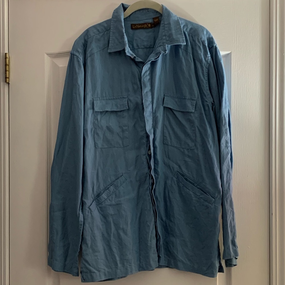 La Naturelle men’s blue button down